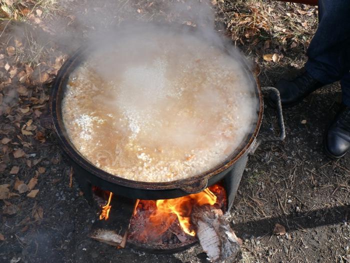 pilaw a sertésből a bográcsban 