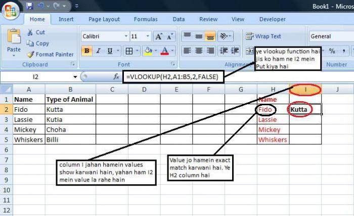 A VLOOKUP funkció. A VLOOKUP funkció használata. Excel - VPR