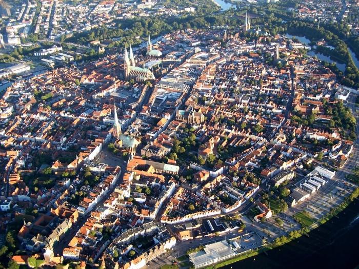 Lübeck Németország térképén